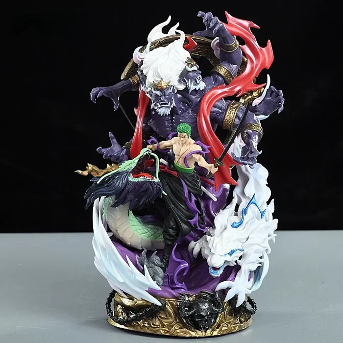 ZORO -Aktionsfigur mit austauschbarem Kopf – 22 cm | Ein Stück